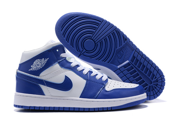 Men's Running Weapon Air Jordan 1 Blue/White Shoes 0226 Men's Running Weapon Air Jordan 1 Blue/White Shoes 0226